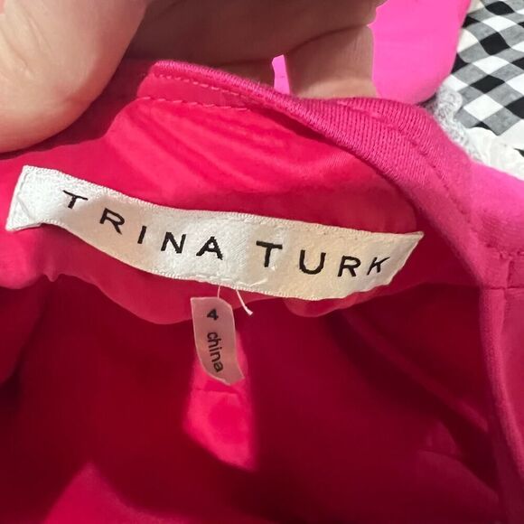 Trina Turk Tropical Nikola Stretch Fit & Flare Dress in Barbie Pink Size 4 - Picture 11 of 15
